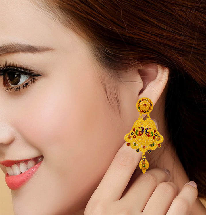 The Colourful Phesant Earring